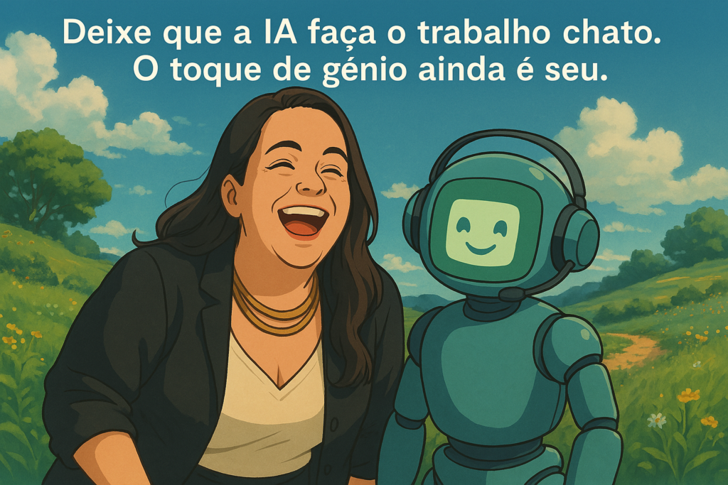 Deixe que a IA faça o trabalho chato. O toque de gênio ainda é seu.